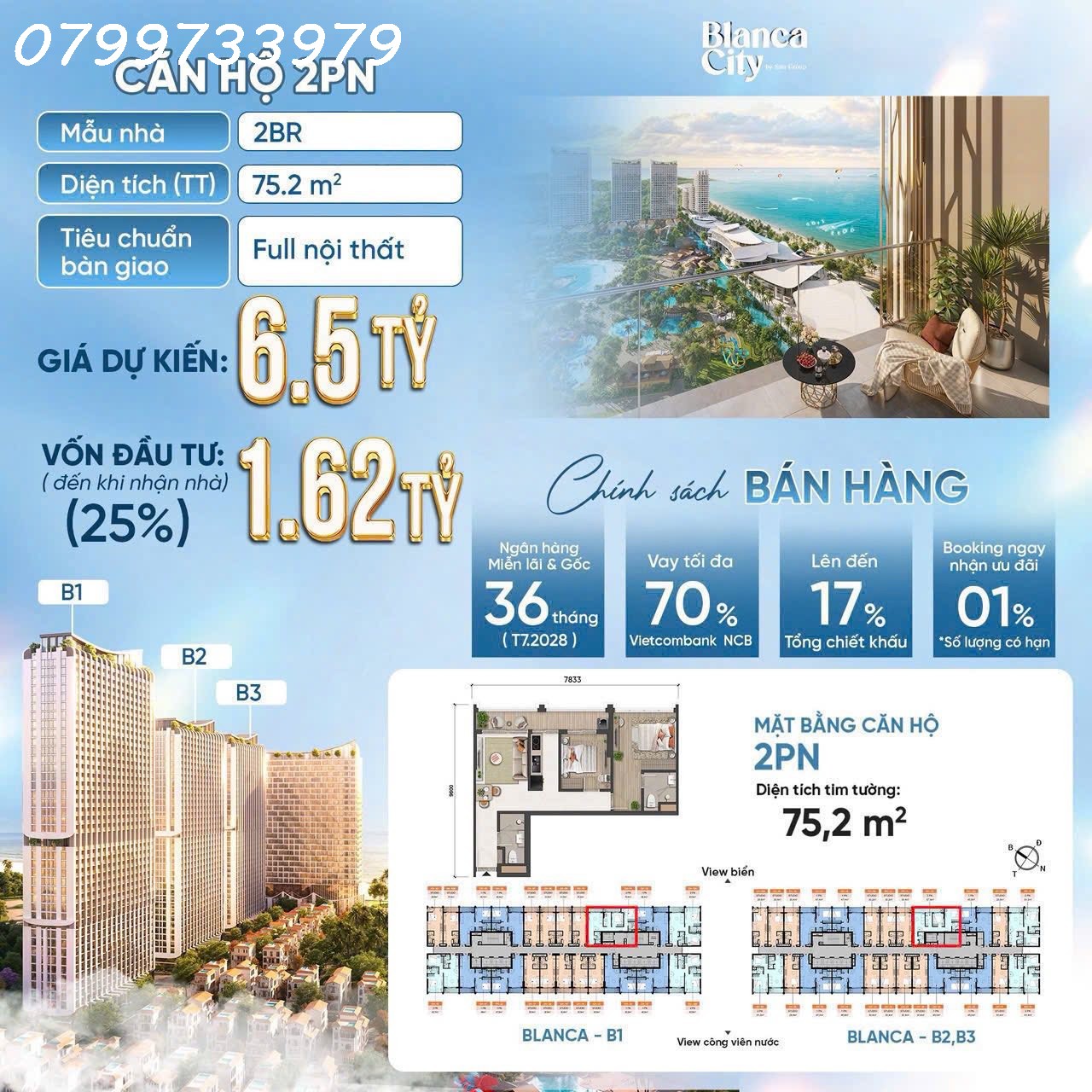 Căn hộ 5 sao biển Vũng Tàu, chỉ 700 triệu nhận nhà full nội thất 0799733979 - Ảnh 3
